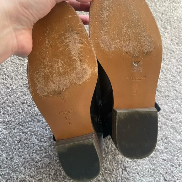 COACH | Lilliana Black Gold Stud Boots - Picture 3 of 10